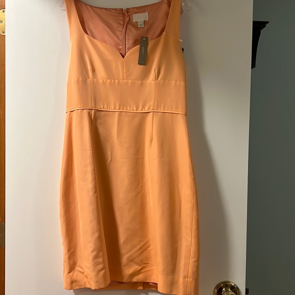 NWT J Crew Peach/Light Pink Sweatheart Dress - Size 12